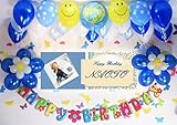 A057☆風船セット■お誕生日を飾りましょ♪　【 写真+名前入り 横断幕♪　PHOTOバナー】　フォトバナー / 誕生日横断幕　パーティー装飾用品　★横断幕＋バルーン装...