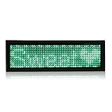 uxcell　LEDネームプレート　LED電光掲示板　デジタル　スクロール　充電式　US　　グリーン
