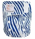 Kawaii New Improved Little Green Baby Bamboo Newborn Diaper in Iris Blue Stripes by Kawaii Baby
