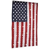 Fiber Optic Hanging愛国アメリカ国旗、赤