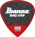 Ibanez アイバニーズ ピック PA16HSG-RD HEAVY（1.00mm） サンドグリップ ショート･ティアドロップ (レッド)