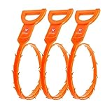3pk Top NotchシンクヘアDrainリムーバー20 " WandクリーニングSnakeバスルーム浴槽Unclogger