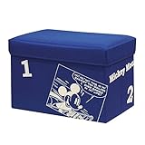 スツール 収納ボックス 「ミッキーマウス」 幅50×奥行31.5×高さ34cm ネイビー ディズニー BS5030-MC