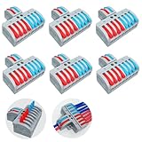 差し込みコネクタ, CESFONJER 6個 電気配線 コネクター 固定ネジ付き, 2イン8アウト ワンタッチコネクター, 端子台, コンパクトスプライスコネクタ