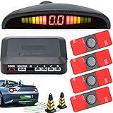 GreenYi Silver Color 16mm Original Flat Sensors Car Parking Sensor LED Display Monitor Auto Reverse 