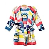 (トヨベイ)Toyobuy 赤ちゃん 可愛いネグリジェ パジャマ 浴衣バスローブ 長袖 寝巻き 子供用 ガウン ルームウエア ナイトウェア 部屋着 キッズ 暖かい 柔らかい 熊ちゃん カラフル90cm