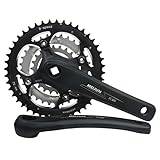 VORCOOL 9スピードマウンテン自転車クランクセット22-32-44T自転車歯プレートクランクセット170ミリメートル（黒）