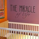 Pop Decors WL-0160-Va Inspirational Quote Wall Decal The Miracle of Life [並行輸入品]