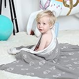 PreciousBaby ブランケット 赤ちゃん ベビータオルケット 毛布 お昼寝 タオルケット 掛け布団 肩掛け ひざ掛 子供 キッズ用 通気性 保温性 (75*100cm)