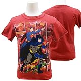 DC Comics（ディーシーコミックス）アメリカンヒーロー・半袖Tシャツ（レッド）