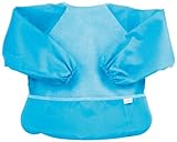 Bumkins Fleece Sleeved Bib, Blue, 6-24 Months by Bumkins