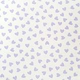SheetWorld Extra Deep Fitted Portable / Mini Crib Sheet - Pastel Lavender Hearts Woven - Made In USA