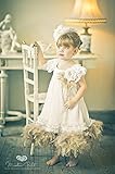 エレガンスなデイリーこどもドレス＆ヘッドドレスセット「エンジェルシャイン」１歳半から１２歳　ラグジュアリーな海外デザインのベビードレス＆ヘッドドレススタジオ写真撮影・誕生日・モデル