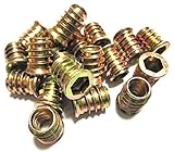 木工 接合金具 鬼目ナット 鬼目 ナット 埋め込みナット ２０個 セット 木工用 つば付き M10 X 20ｍｍ