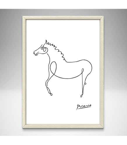 Amazon.co.jp: 馬 絵画 リトグラフ 版画 ポール・ギヤマン 「5頭の馬