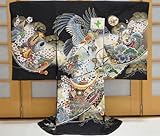 お宮参り着物 男の子 初着 産着　om-m-394 【家紋入れ（五ツ紋）無料，お守りフードセット，贈答用化粧箱，きもの保存用たとう紙 プレゼント！】