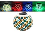 [Present-web] ソーラー 式　防滴加工　 LED イルミネーションガーデン ライト 4色 自動点灯　硝子 タイプ