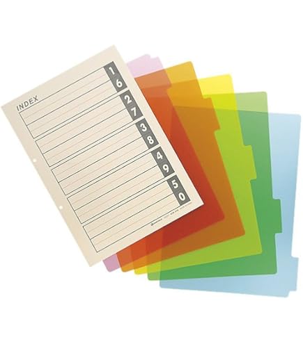 PP-P 4枚 Amazon | 再生PPインデックス0.4mm厚1組D029J | インデックス・仕切り