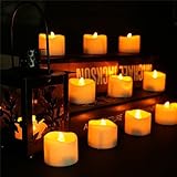 Led Tealight Candles Flickering Flameless Dripless Flameless Wave Open Top Small Unscented Prayer Vo