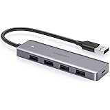 UGREEN USB 3.0 ハブ ４ポート拡張 USB ハブ セルフパワー/バスパワー USB 高速ハブ 軽量型 PS4 PS3 Windows/Mac OS対応 LEDランプ付き