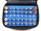 ConnectoRF ユニバーサルRF同軸コネクターアダプターキット N TNC BNC SMA UHF Mini-UHF F RCA オス&メスアダプター 40個
