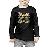 笑顔のカラフルな子猫 子供服 春秋 長袖 Tシャツ トレーナー 丸い襟 キッズ 男の子 女の子 ベビー おしゃれ カジュアル ファッション 可愛い