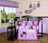 Boutique Girl Teddy Bear 13PCS CRIB BEDDING SET by GEENNY [並行輸入品]