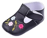 (ビグッド)Bigood ベビーシューズ 女の子 フォーマルシューズ 刺繍花 ガールズシューズ 赤ちゃん靴 滑り止め 出産祝い トレーニング 室内履き 13cm レッド