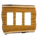Sierra Lifestyles Rustic Switch Plate, 3 Rocker Finished, Russian Olive by Sierra Lifestyles