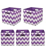 Modern Littles Organization Bundle Storage Bins, Color Pop Purple Chevron, 5 Count by Modern Littles
