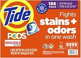 ホールセールジャパン３か月保証【コストコ】タイド TIDE 洗濯用洗剤 ジェルボール ポッズ スプリングメドウ COSTCO 156個 (39個x4袋) Tide Pods Spring Meadow 温水冷水使用可能 まとめ買い 大容量
