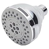 Everflow Industrial Supply 138319 Fixed Mount Adjustable Shower Head with 3-Inch Diameter, Chrome by