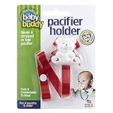 Baby Buddy ベビー バディ ホワイトベア マルチクリップ シングル おしゃぶりホルダー レッド