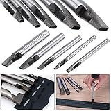 iMagitek レザークラフト用 穴あけ ポンチ 15本 0.5mm、0.6mm、0.8mm、1mm、1.5mm、2mm、2.5mm、3mm、3.5mm、4mm、4.5mm、5mm、6mm、7mm、