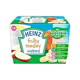 フルーティーカスタードフルーツメドレー4-36 Mths 4×100グラム (Heinz) (x 4) - Heinz Fruity Custard Fruit Medley 4-36 Mths 4 