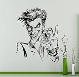 Batman Comics Joker壁ビニールデカールステッカースーパーヒーローホームインテリアアート装飾アイデア寝室子供部屋リムーバブル壁画9 ( JKR )