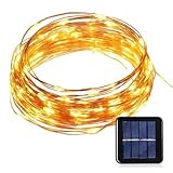 IFLYING防水フェアリー星空ソーラーストリングライト　100 LED 33フィート銅線　クリスマスロープライト　屋外＆屋内用　クリスマス、結婚式、パーティー　 (100 LED)