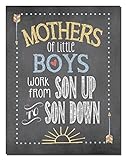 Mothers of Little Boys Workから息子息子ダウンまで; 1つ11 x 14ポスター印刷。グレー/イエロー/ホワイト One 11x14in Poster Prints