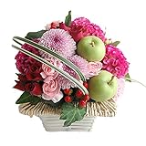 まだ間に合う 敬老の日 パラボッセオリジナル 生花 フラワーアレンジメント Sサイズ 敬老アレンジ（ピンクレッド系） flower arrangements