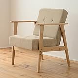 山善(YAMAZEN) ソファ 1人掛け 肘付き ポケットコイルソファ ベージュ SLS-58P(BE)