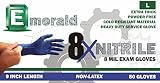 Emerald 8X Blue 8 mil Medical Grade Nitrile Case XLarge by Emerald