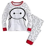 ディズニー (Disney) ベイマックス 長袖 パジャマ 女の子 ホワイト/レッド (110cm US5) [並行輸入品]