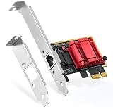 2.5Gbpsの高速PCIe拡張LANカード、RTL8125BG チップセット、2500/1000/100Mbpsイーサネット、RJ45ポート、Windows/Linux/Mac対応(2個)