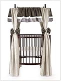 Baby Doll Bedding Crocodile Round Crib Curtain Set, Olive, 12 Piece by BabyDoll Bedding