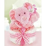 Gingham & Giggles One Tier Diaper Cake - Girl by Cashmere Bunny