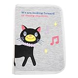 動物 キャラクター 母子手帳ケース アニマル 柄 マルチケース ミニタオル セット (ねこ)