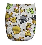 See Diapers Pocket Baby Cloth Diaper 2 Microfiber Inserts Adjustable (Zoo) by See Diapers