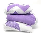 Washcloths - - Cozy Baby Washcloths - Purple - Muslin Bamboo Washcloths by Cozy Babe