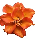 calciferrealタッチカラーリリー柄ブライダルラテックスウェディングブーケフラワーBouquets ( # 1198、20個)