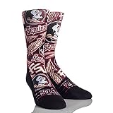 Rock ' em NCAA Florida State Seminoles大学カスタムアスレチッククルーソックス XL レッド